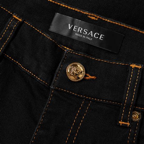 Versace Jeans Couture Slim Fit Stretch Jeans in Black 